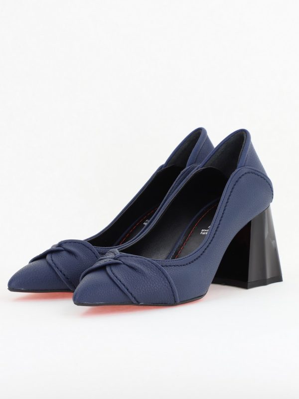 Pantofi Damă cu Toc din Piele Ecologică Bleumarin mat (BS2006D2409886) 120