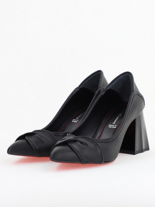 Pantofi Damă cu Toc din Piele Ecologică negru mat (BS2006D2409881) 120