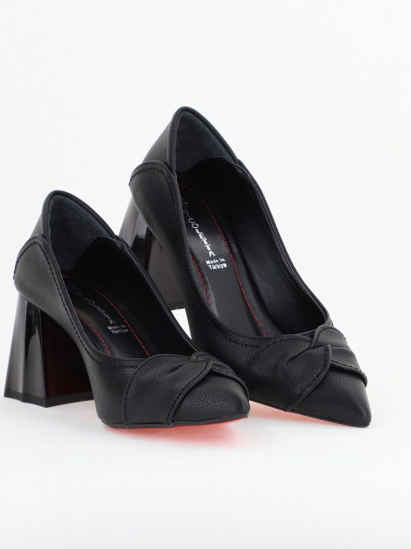 Pantofi Damă cu Toc din Piele Ecologică negru mat (BS2006D2409881) 125