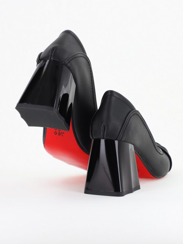 Pantofi Damă cu Toc din Piele Ecologică negru mat (BS2006D2409881) 126