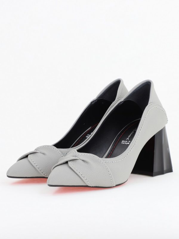 Pantofi Damă cu Toc din Piele Ecologică Gri mat(BS2006D24098844) 120