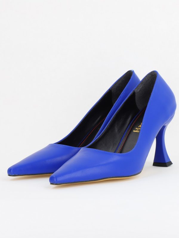 Pantofi Damă Stiletto Albastru Mat din Piele Ecologica (BS0203AY2410057) 119