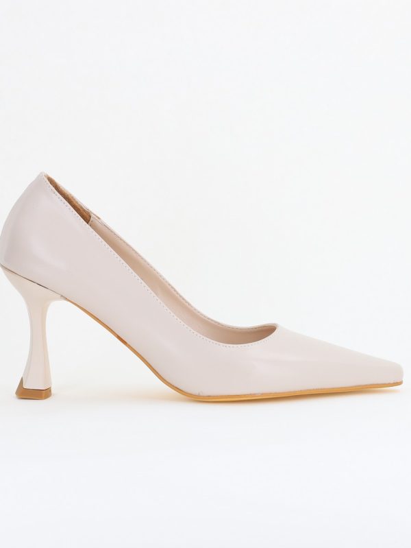 Pantofi Damă Stiletto Bej Mat din Piele Ecologica (BS0203AY2410050) 120