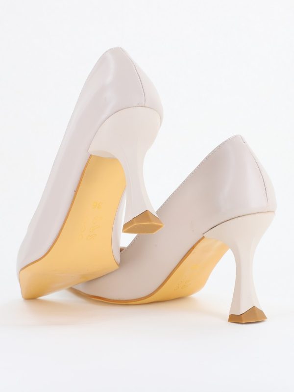 Pantofi Damă Stiletto Bej Mat din Piele Ecologica (BS0203AY2410050) 122