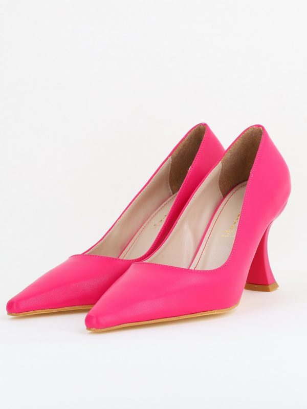 Pantofi Damă Stiletto Fuchia Mat din Piele Ecologica (BS0203AY2410052) 119