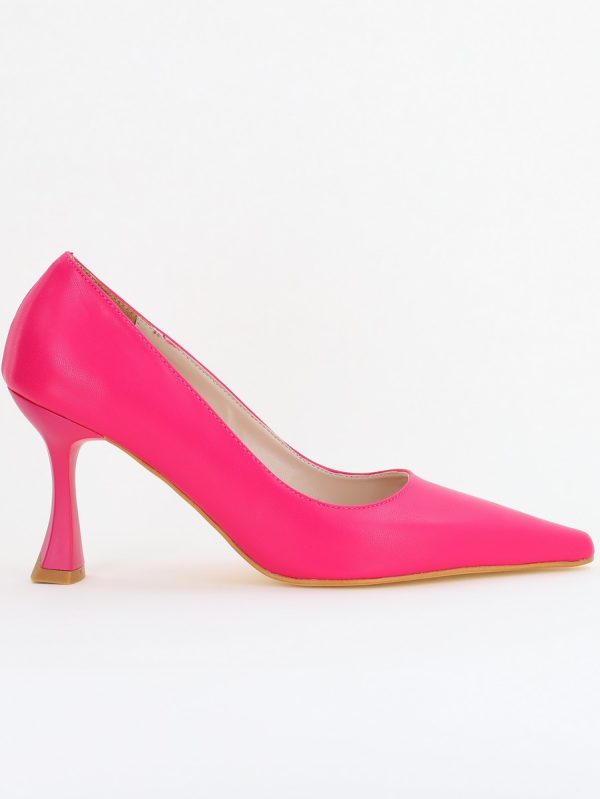 Pantofi Damă Stiletto Fuchia Mat din Piele Ecologica (BS0203AY2410052) 120