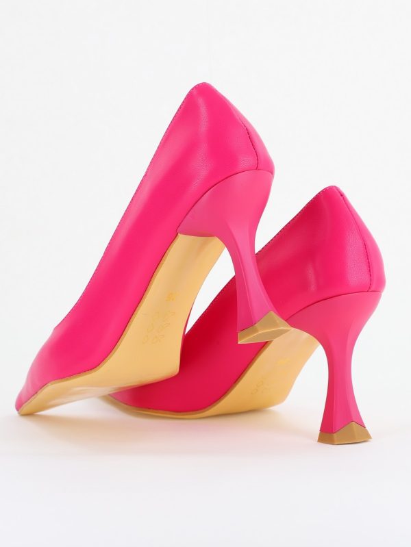 Pantofi Damă Stiletto Fuchia Mat din Piele Ecologica (BS0203AY2410052) 122