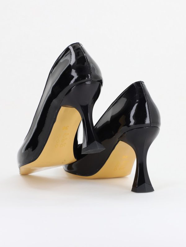 Pantofi Damă Stiletto Negru Lac din Piele Ecologica (BS0203AY2410063) 120