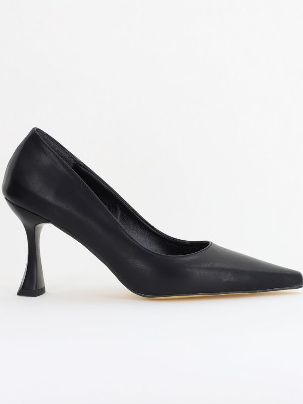 Pantofi Damă Stiletto Negru Mat din Piele Ecologica (BS0203AY2410058) 120