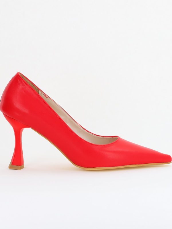 Pantofi Damă Stiletto Roșu Mat din Piele Ecologica (BS0203AY2410054) 120