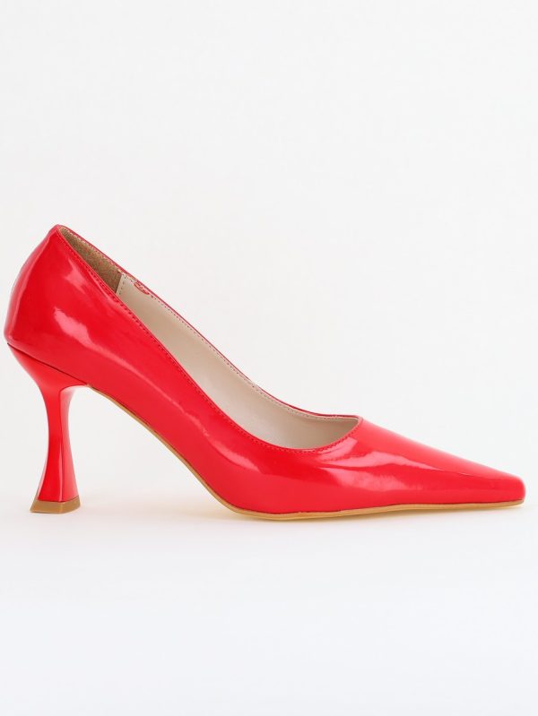 Pantofi Damă Stiletto Rosu Lac din Piele Ecologica (BS0203AY2410062) 120