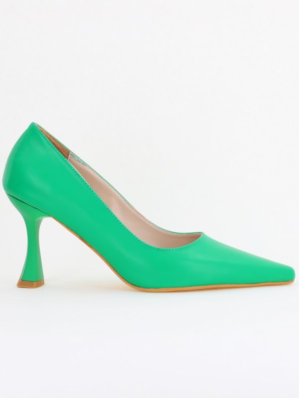Pantofi Damă Stiletto Verde Mat din Piele Ecologica (BS0203AY2410060) 120