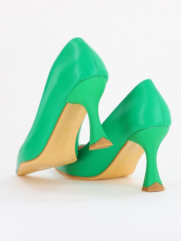 Pantofi Damă Stiletto Verde Mat din Piele Ecologica (BS0203AY2410060) 122