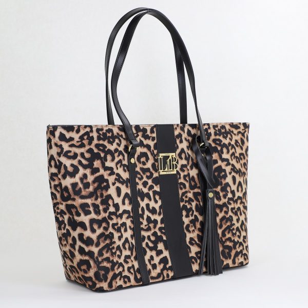 Geantă damă shopper maro cu pete Laura Biaggi BS312JS2410203 119