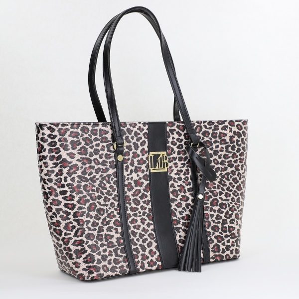 Geantă damă shopper maro cu pete Laura Biaggi BS312JS2410204 119