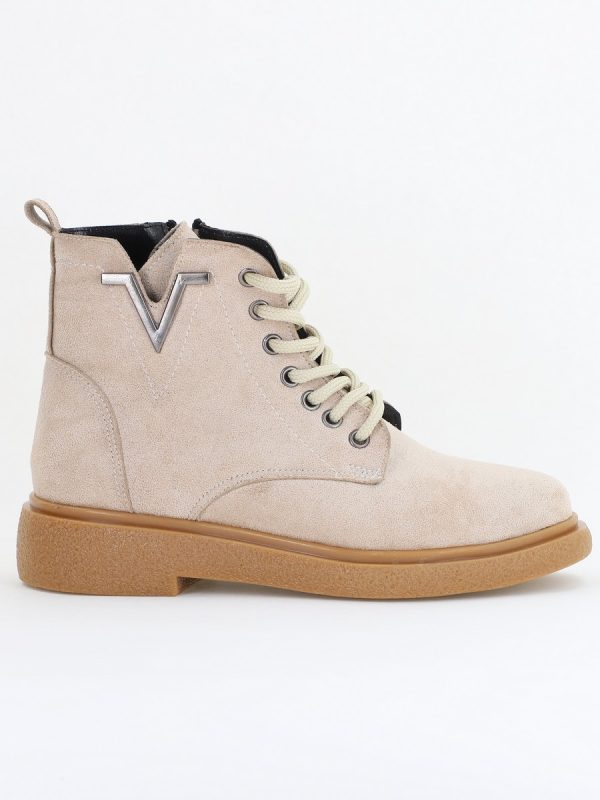 Ghete damă din piele ecologică întoarsă Bej (BS1036BT2410044) 120