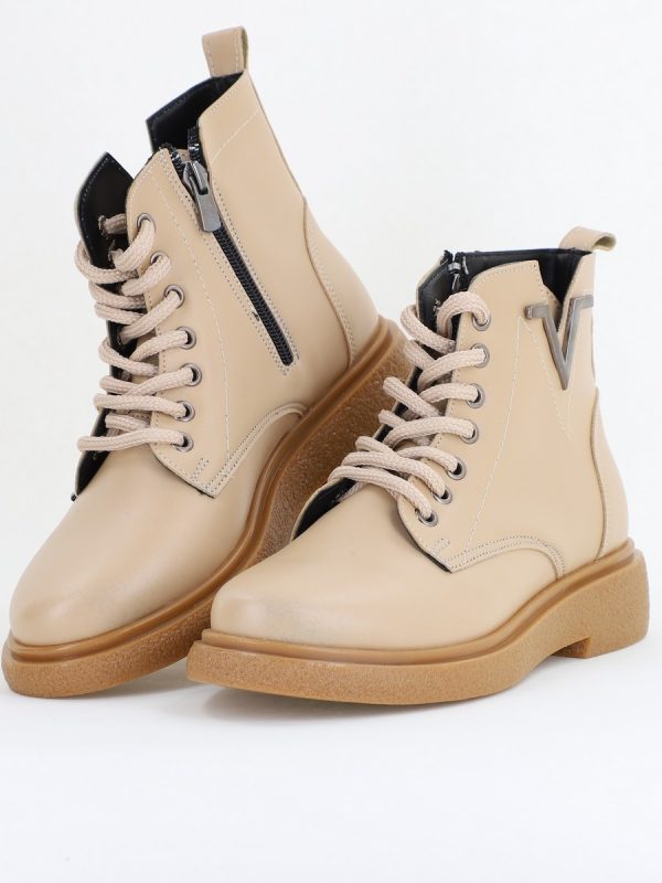 Ghete damă din piele ecologică Bej Nud Mat (BS1036BT2410043) 119
