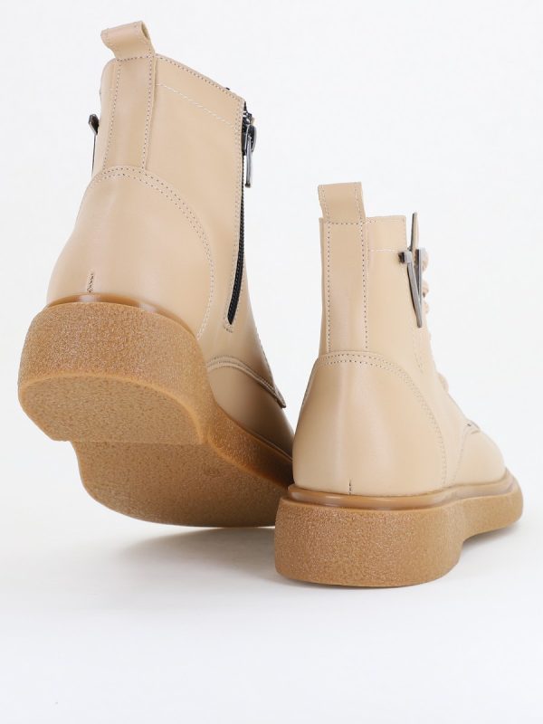 Ghete damă din piele ecologică Bej Nud Mat (BS1036BT2410043) 123