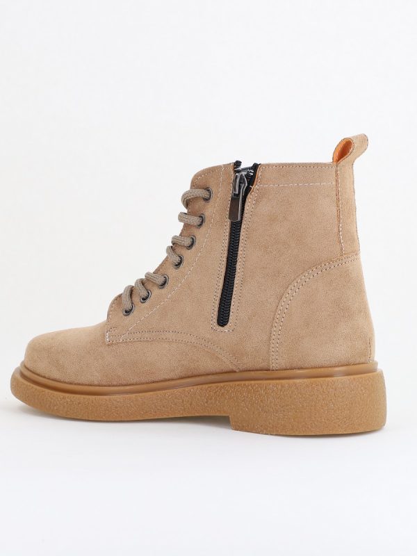 Ghete damă din piele ecologică întoarsă taupe (BS1036BT2410045) 122