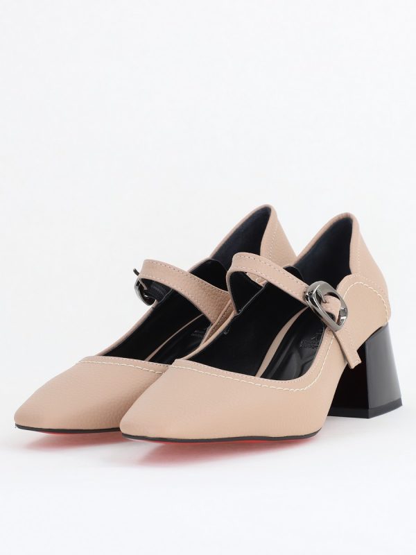 Pantofi Casual Damă cu Toc Jos din Piele Ecologică culoare Negru mat BS806D2410092 120