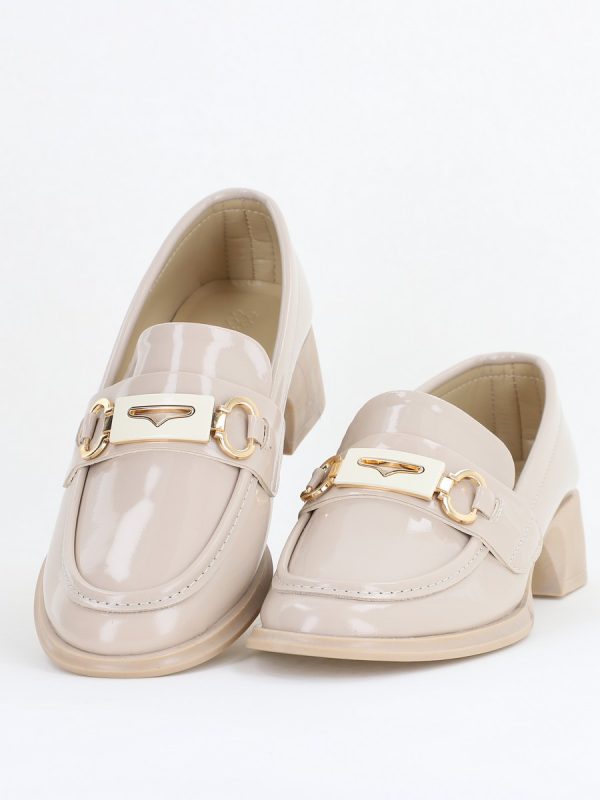 Pantofi Damă Casual Tip Loafer Piele Ecologică Bej lac -BS4003AY2411174 119
