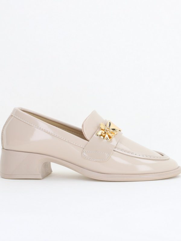Pantofi Damă Casual Tip Loafer Piele Ecologică Bej Lac - BS4013AY2410014 120