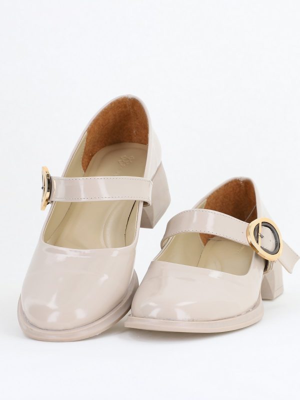 Pantofi Damă Casual Piele Ecologică Bej lac - BS4010AY2410964 119
