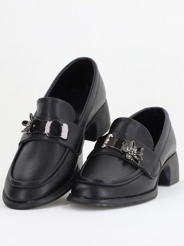 Pantofi Damă Casual Tip Loafer Piele Ecologică Negru mat - BS4013AY2410015 119