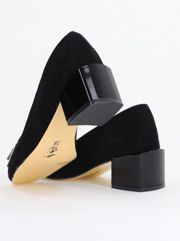 Pantofi cu Toc Eleganti cu Pietricele din Piele Ecologică Intoarsa culoare Negru- BS131AY2411176 122
