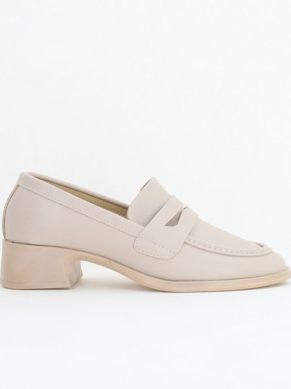 Pantofi Damă Casual Tip Loafer Piele Ecologică Bej Mat - BS4000AY2411173 120