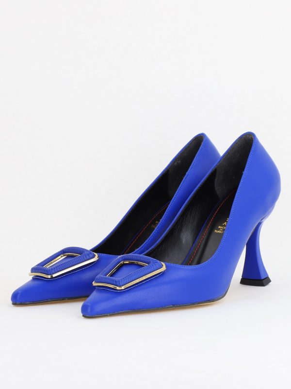 Pantofi Damă Stiletto Albastru Mat din Piele Ecologică (BS0202AY2411199) 120