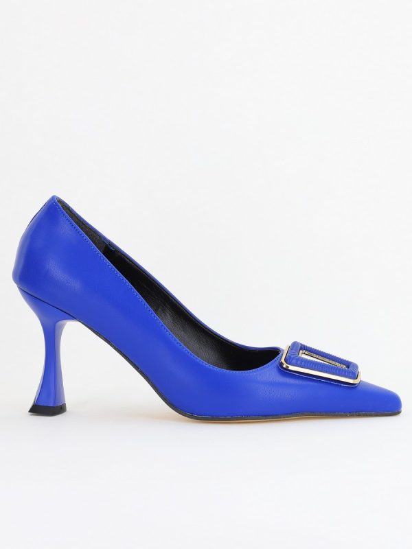 Pantofi Damă Stiletto Albastru Mat din Piele Ecologică (BS0202AY2411199) 122