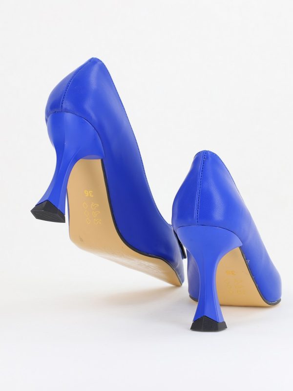 Pantofi Damă Stiletto Albastru Mat din Piele Ecologică (BS0202AY2411199) 125