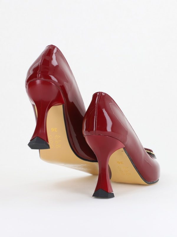 Pantofi Damă Stiletto Bordo Lac din Piele Ecologică (BS0202AY2411204) 125