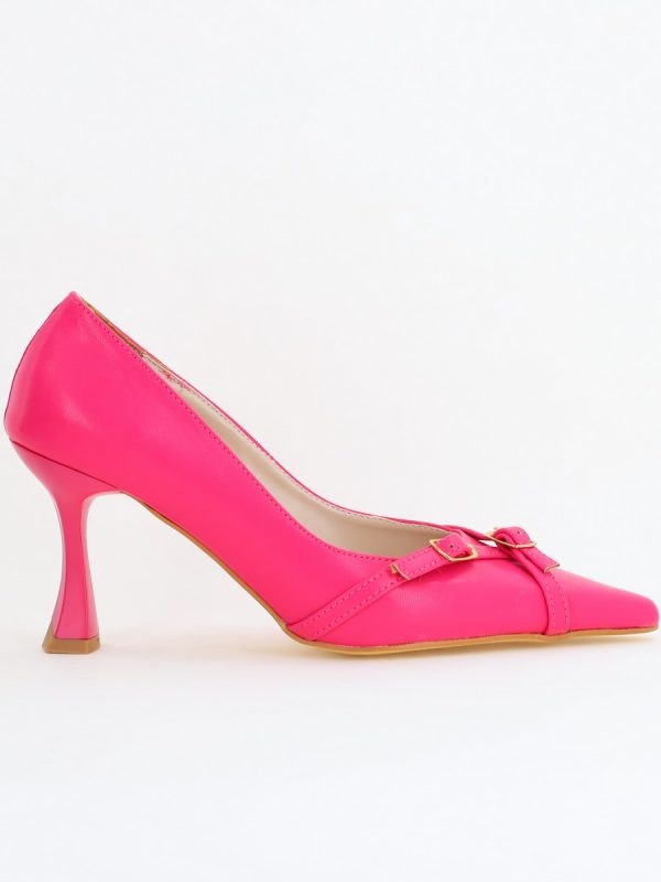 Pantofi Damă Stiletto Fuchsia Mat din Piele Ecologică BS0200AY2411179 122