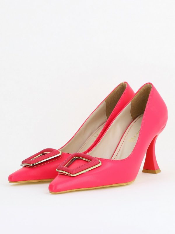 Pantofi Damă Stiletto Fuchsia Mat din Piele Ecologică (BS0202AY2411194) 120