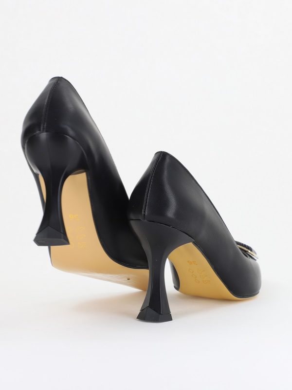 Pantofi Damă Stiletto Negru Mat din Piele Ecologică (BS0202AY2411200) 125
