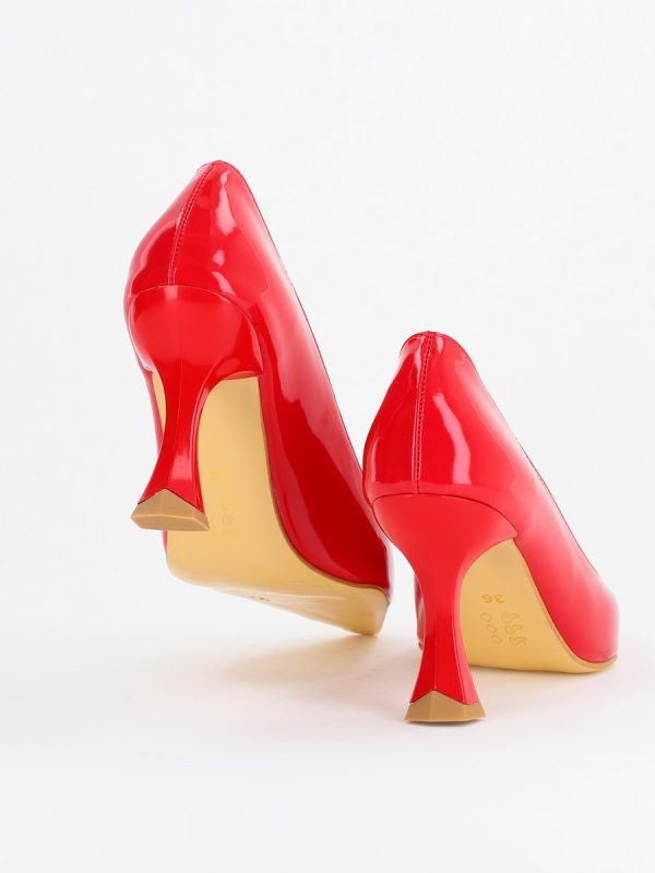 Pantofi Damă Stiletto Roșu Lac din Piele Ecologică (BS0202AY2411205) 125