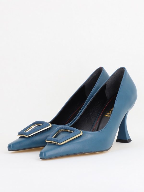 Pantofi Damă Stiletto Verde petrol Mat din Piele Ecologică (BS0202AY2411198) 120