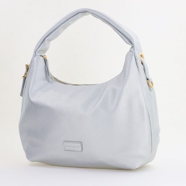 Geantă Damă Shopper Argintie din Piele Ecologica David Jones CM7455 120