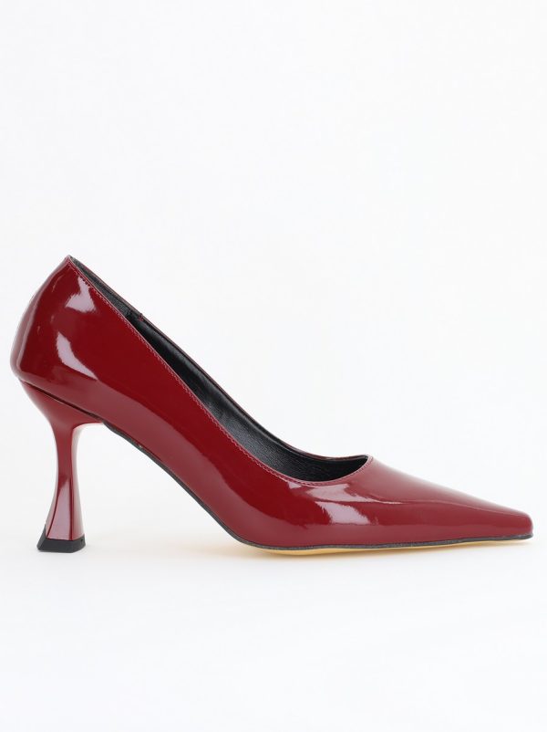 Pantofi Damă Stiletto Bordo Lac din Piele Ecologica (BS0203AY2411142) 120