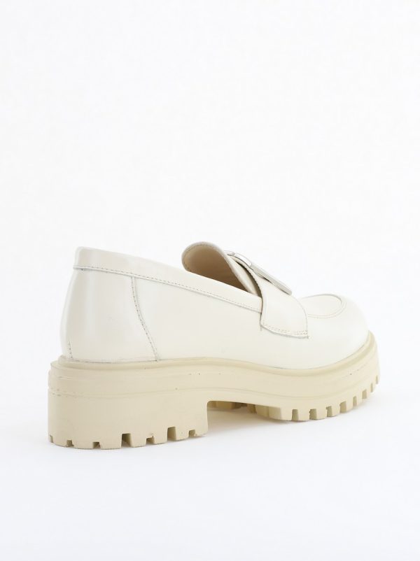 Pantofi casual damă din piele naturală, Bej Leofex BS024LE2501004 124