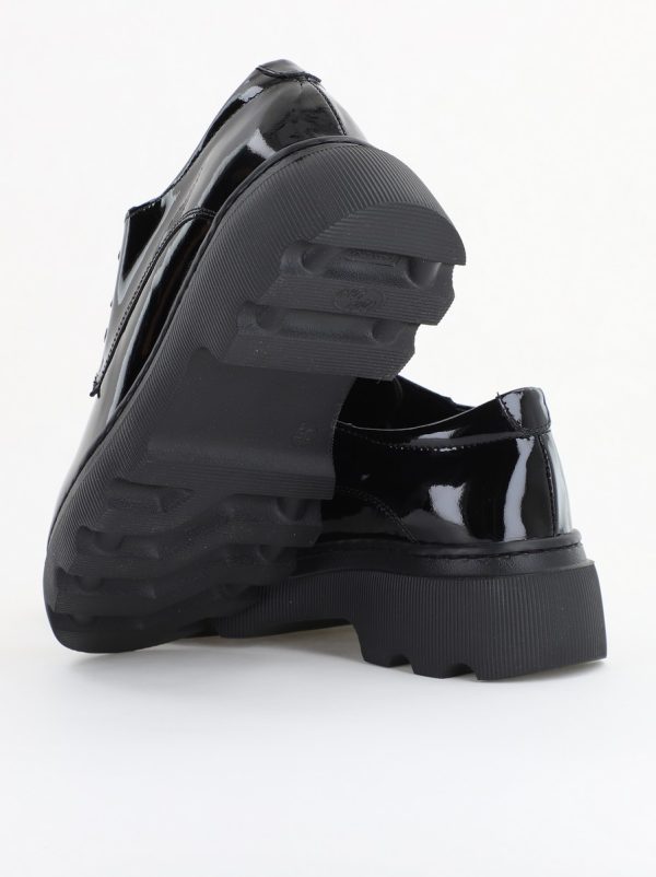 Pantofi Casual Damă Negru Lac din Piele Naturală Leofex - 346-2 120