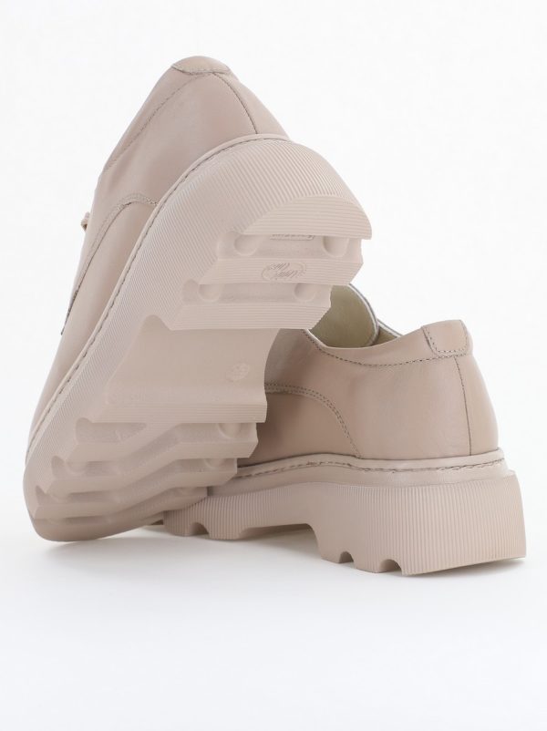 Pantofi Casual Damă Taupe din Piele Naturală Leofex - 346-2 120