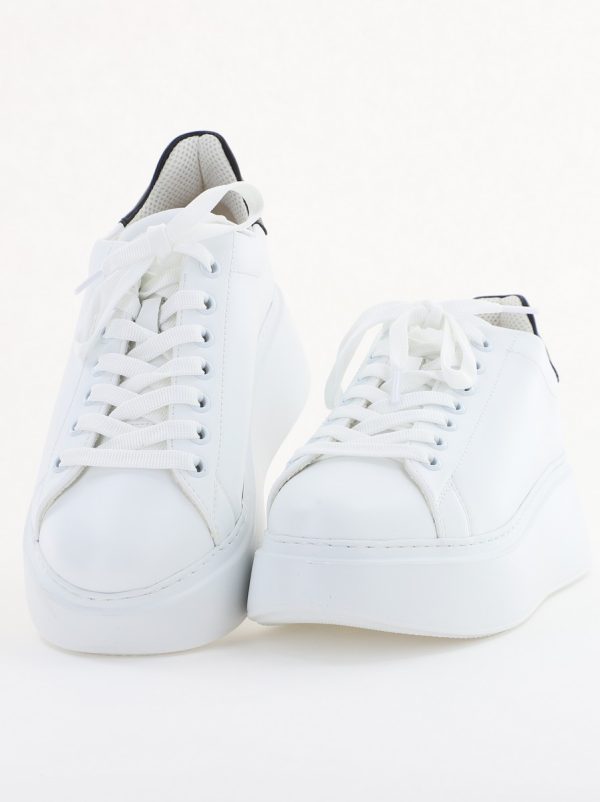Sneakers damă din piele naturală, Alb cu Negru Box Leofex BS314LE2501001 119