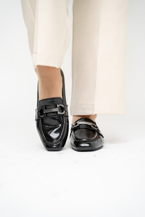 Balerini Damă Eleganti din Piele Ecologica Negru Lucios-BS2072BA2503209 121