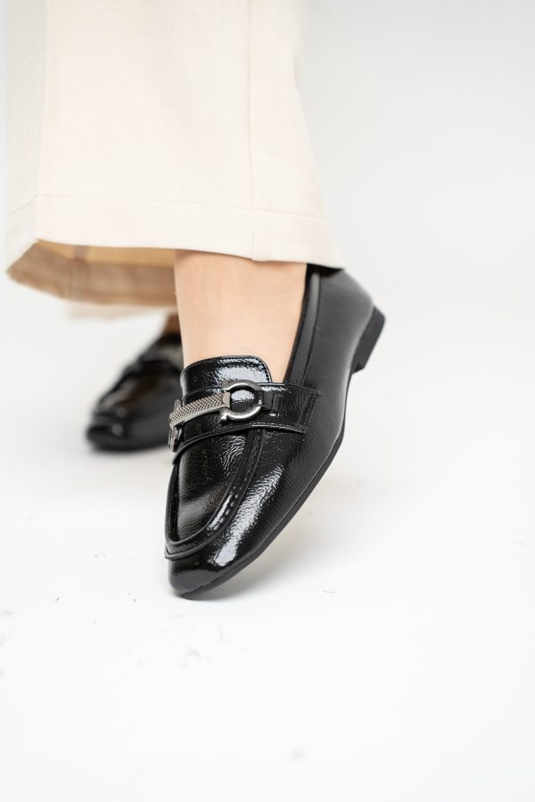 Balerini Damă Eleganti din Piele Ecologica Negru Lucios-BS2072BA2503209 125
