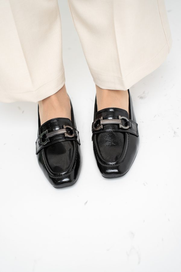 Balerini Damă Eleganti din Piele Ecologica Negru Lucios-BS2072BA2503209 119
