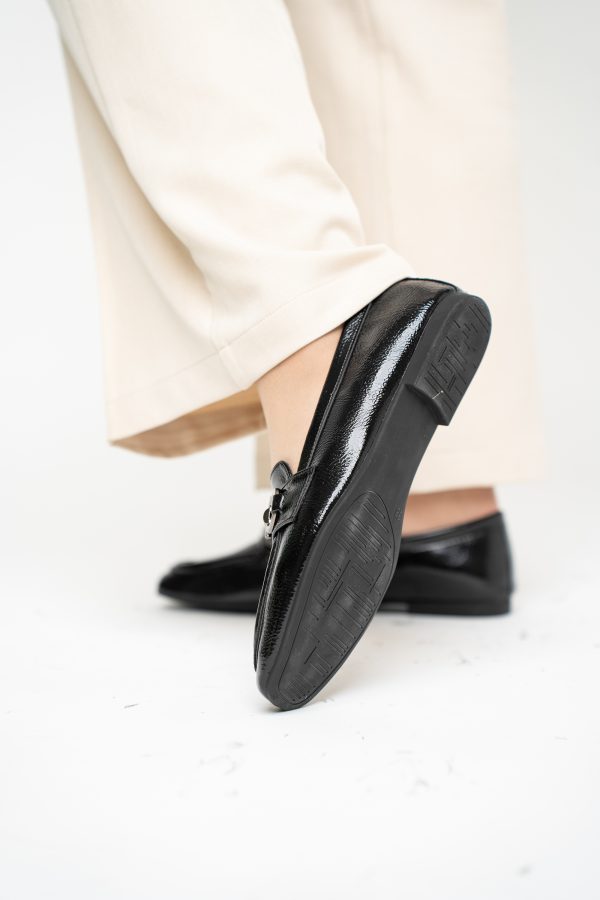 Balerini Damă Eleganti din Piele Ecologica Negru Lucios-BS2072BA2503209 127