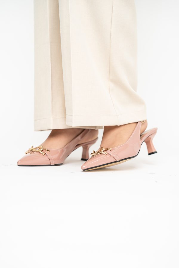Pantofi damă cu toc subțire roz din piele ecologică Nicoletta BS20131AY2503258 119